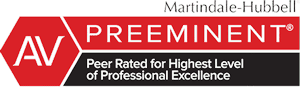 Martindale-Hubbell | AV Preeminent | Peer Rated For Highest Level Of Professional Excellence